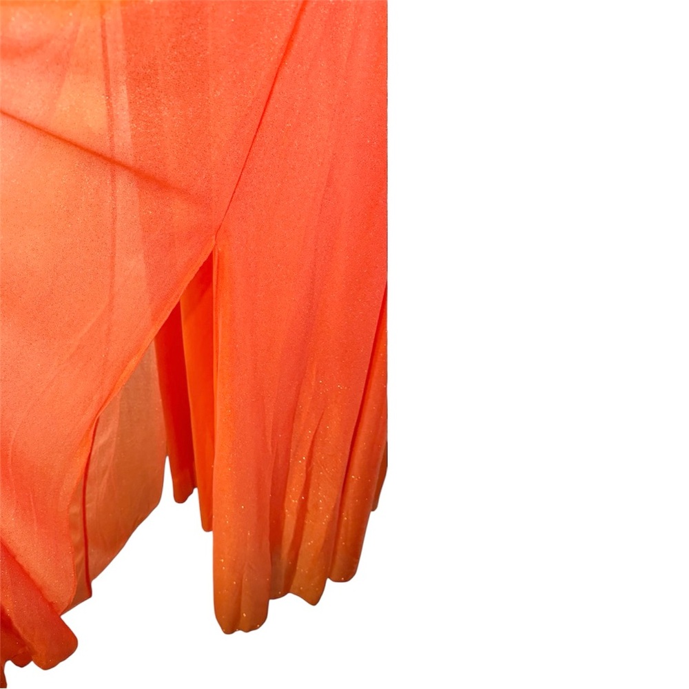 Bridal Boutique Tangerine Orange Sparkle Gown 16 Mother Of The Bride Formal NWT - Picture 8 of 9